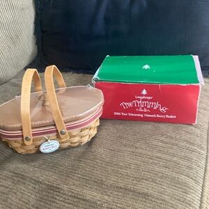 2006 Longaberger Red Tree Trimming Basket